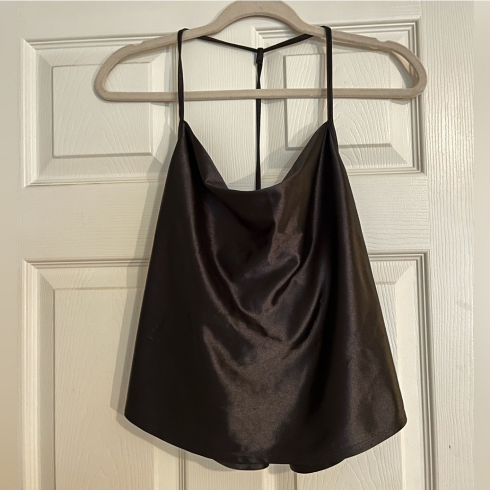 Wild Fable satin feel cowl neck halter top